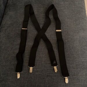 Black stretch suspenders